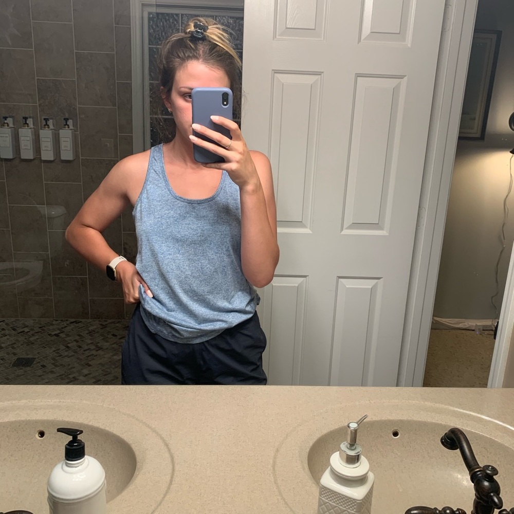 Women’s blue workout tank size medium racerback